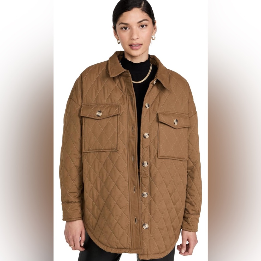 Good American Essentials Women's Quilted Sherpa Shacket